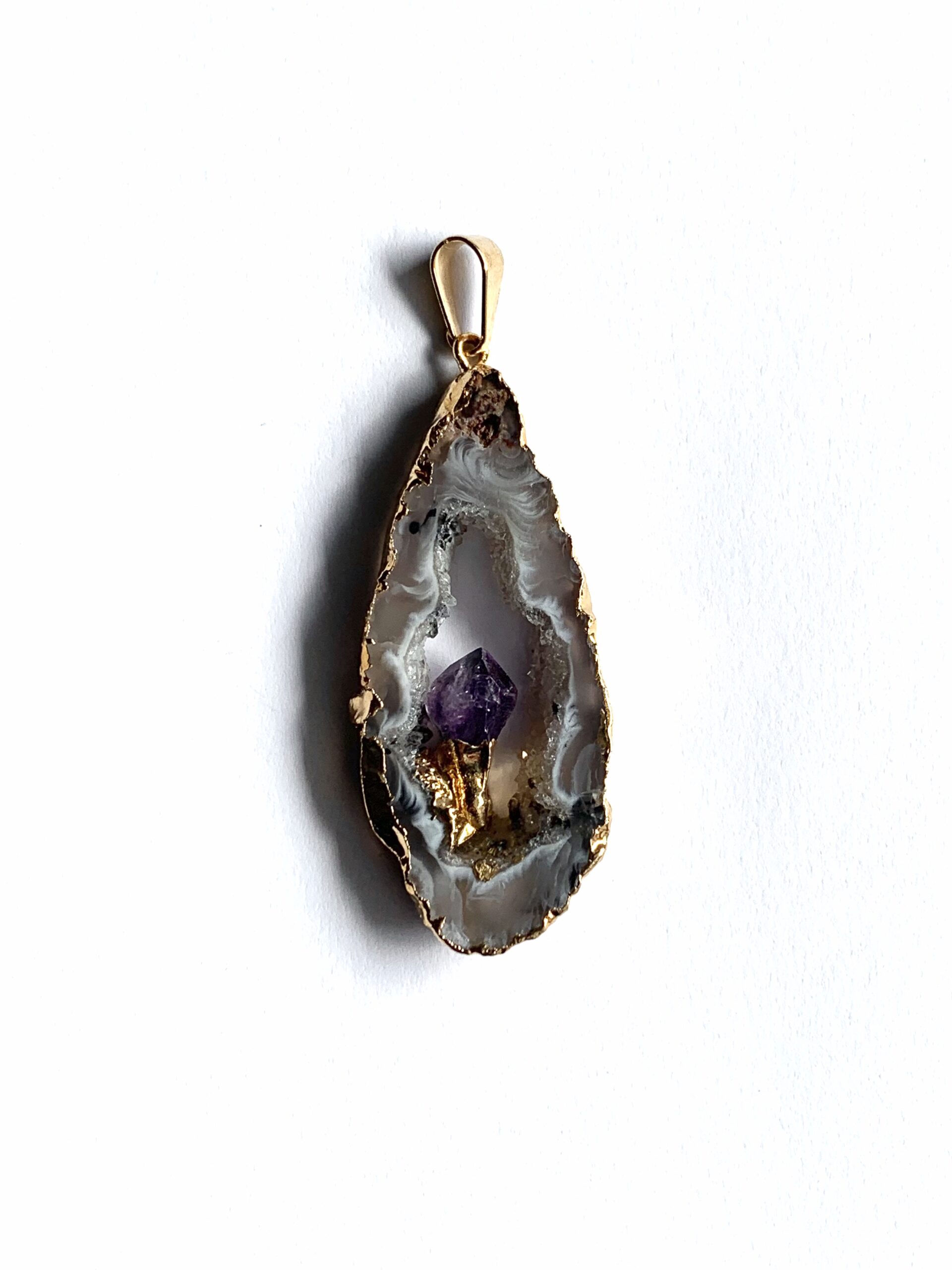 Achat mit Amethyst (Vorderseite)